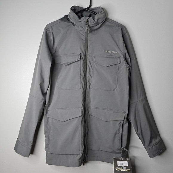 Eddie Bauer Other - EDDIE BAUER Mens TRAVEX Gray Sz Small Full Zip Jacket Lightweight Travel Outdoor